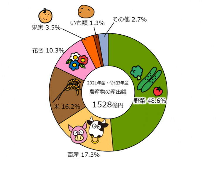 農業生産額　円グラフ