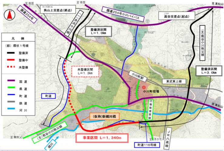 事業箇所の地図