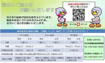 高校生献血カード裏の図