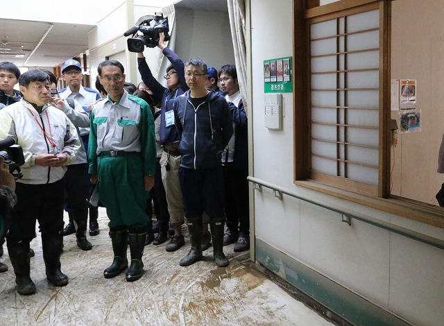 台風第19号に伴う被災地視察の様子