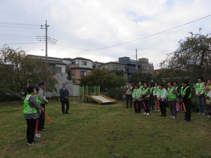 蕨市中央2丁目土橋町会出発式