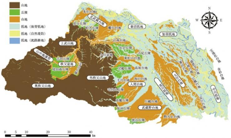 埼玉県の地形区分と名称の案内