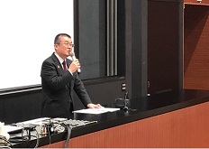 開会あいさつをする本庄早稲田国際リサーチパーク理事長