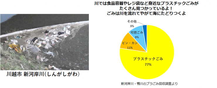 川のごみ拾い調査