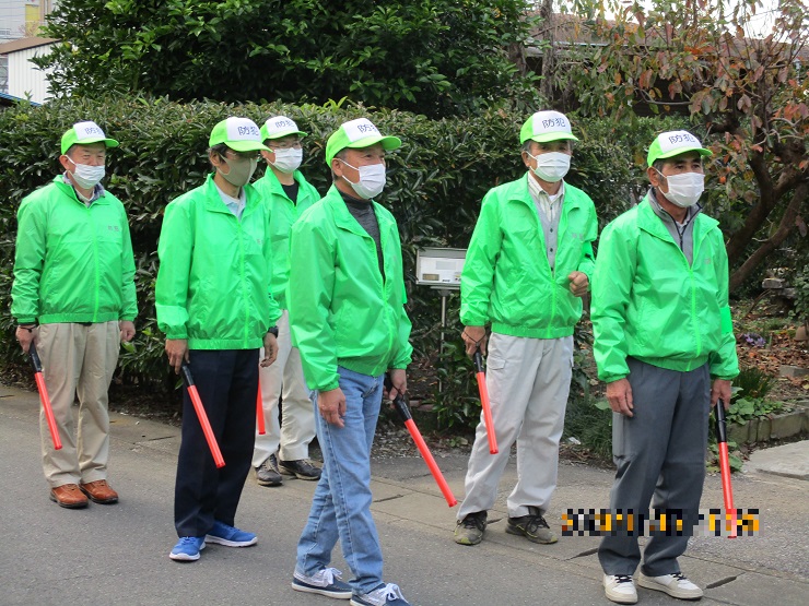 下大瀬町会自主防犯隊の活動の様子