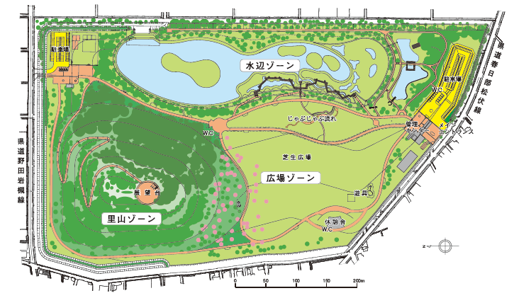 まつぶし緑の丘公園マップ