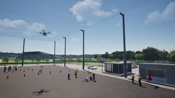 ネット付ドローン場