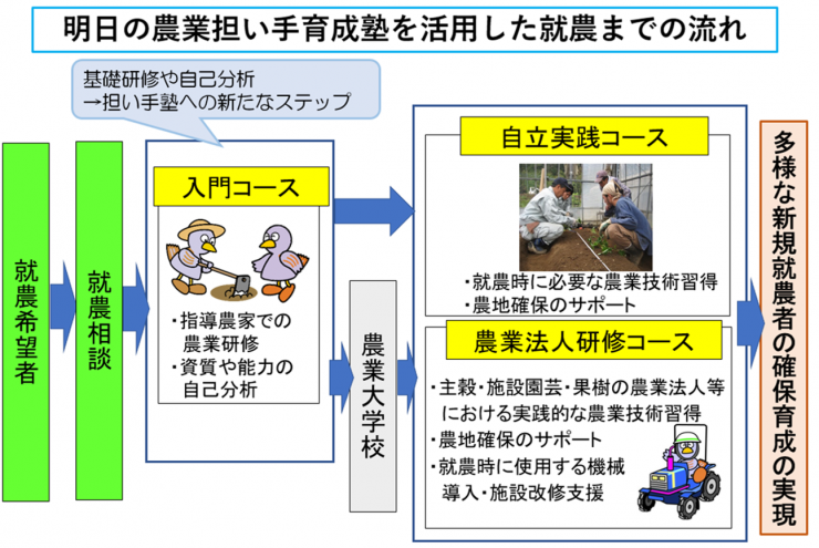 就農支援の流れ