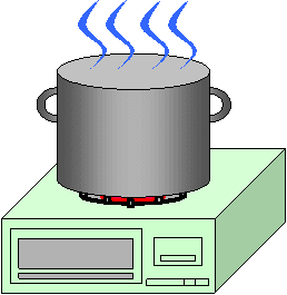 大豆を煮る絵