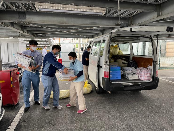 中原建設_古紙回収の様子