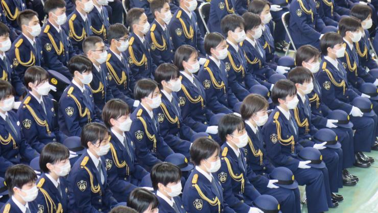 警察学校の入校式の写真