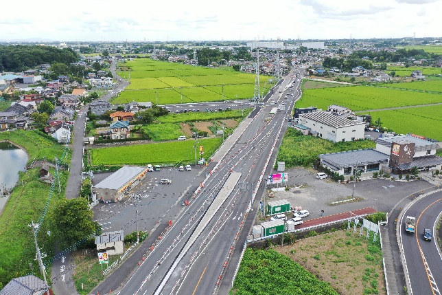 供用開始前久米田交差点から吉見町