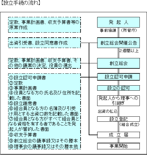 設立手続の流れ