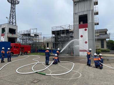 放水訓練の様子