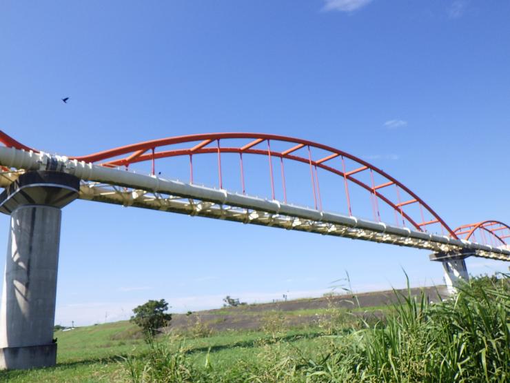 工事前の水管橋の様子。