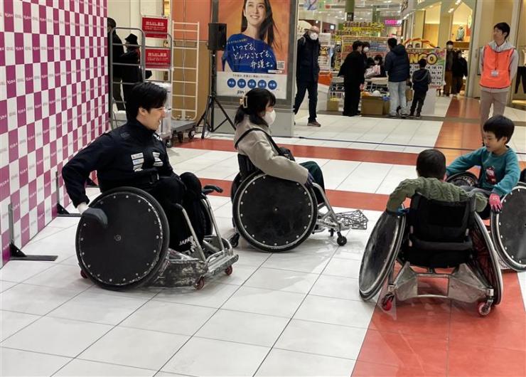 車いすラグビー体験1