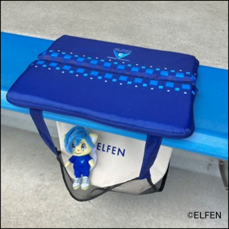 ちふれASエルフェンのC賞、サイン入りあしもとネット付きクッション