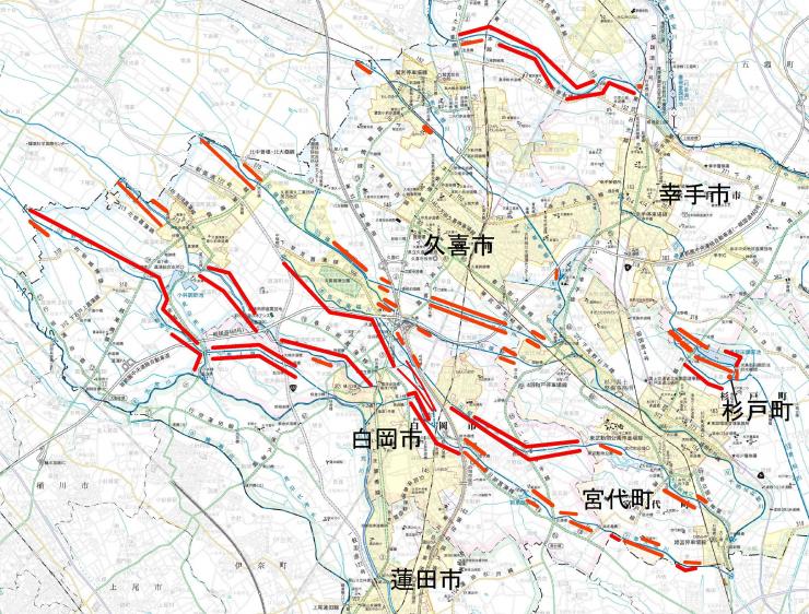 杉戸県土整備事務所管内の調整区域