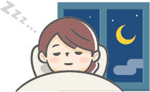 眠っている人のイラスト