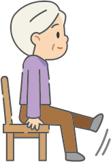 レッグプレスをおこなっている人のイラスト