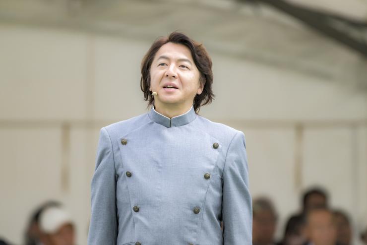 プロローグ・本多静六役 原田勇雅さん