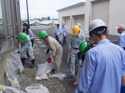 ゴミの分別作業