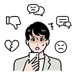 SNSで人を傷つけるイメージイラスト
