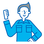 作業服を着ている人のイラスト