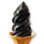 ブラックソフトクリームの写真