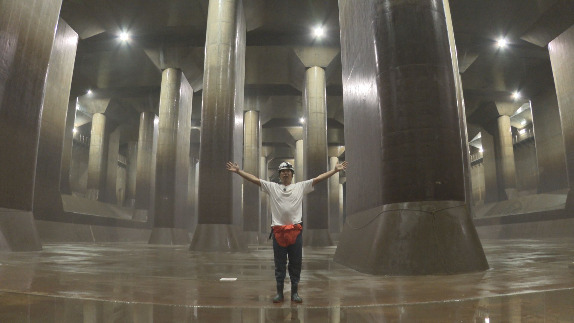 首都圏外郭放水路でのカナイさん