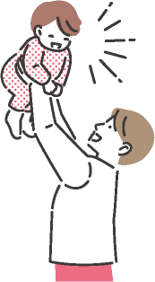 こどもをあやすイラスト