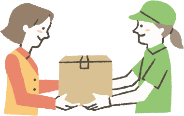 配達を受け取るイラスト