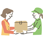 配達を受け取るイラスト