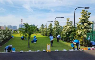 仕事をしている様子