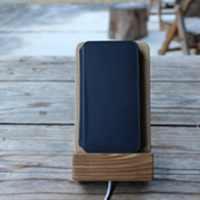 栗の木スマホスタンド作り2の写真