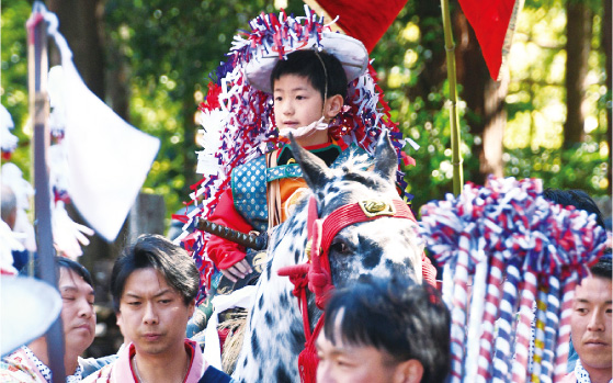 出雲伊波比神社の春の流鏑馬の写真