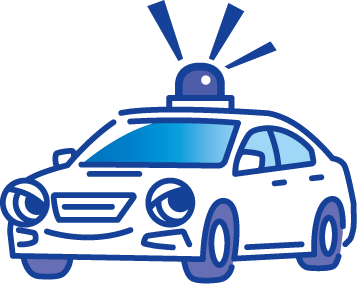 青パトのイラスト