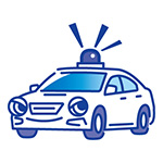 青パトのイラスト