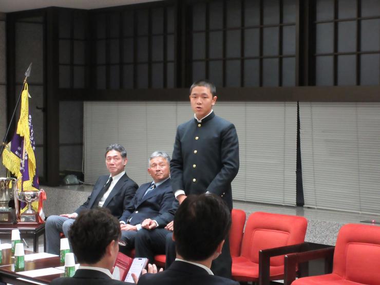 荒木副主将の挨拶