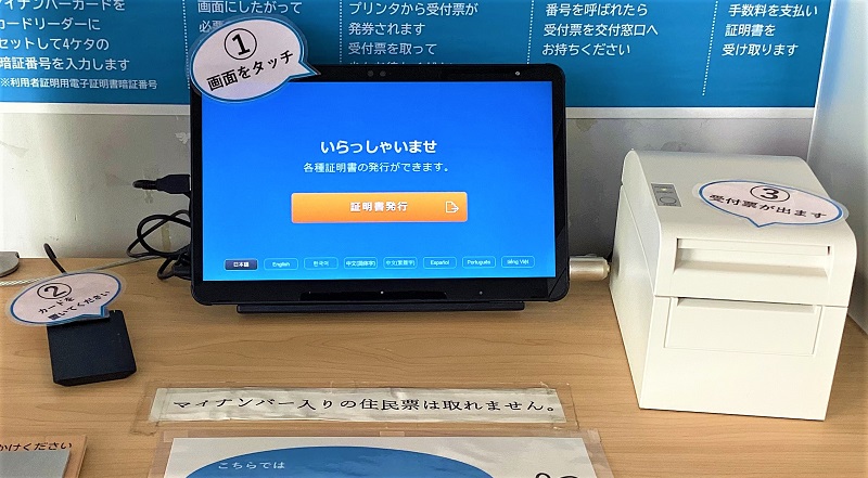 住民票の写し、印鑑登録証明書の申請手続