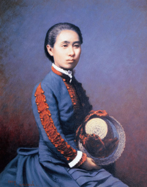 北川正 作「荻野吟子肖像画」写真