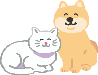 猫と犬のイラスト