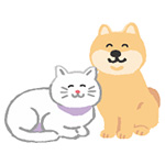 猫と犬のイラスト