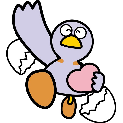 殻をやぶるコバトンの画像