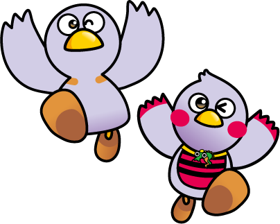 コバトンとさいたまっちのイラスト