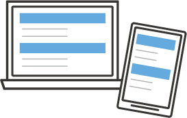 パソコンとスマートフォンのイラスト