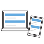 パソコンとスマートフォンのイラスト