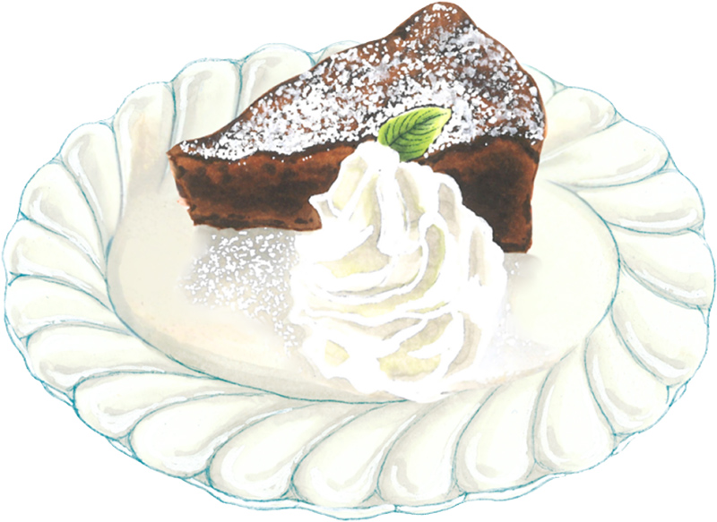 ときめきのガトーショコラのイラスト