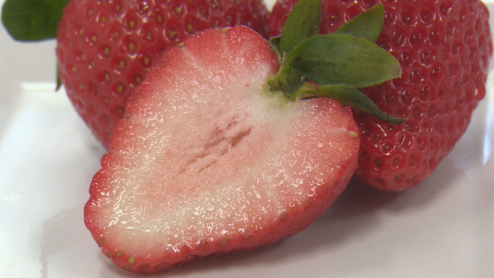 埼玉県のいちごの断面