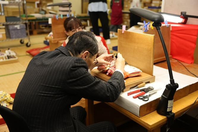 ひな人形の製作体験